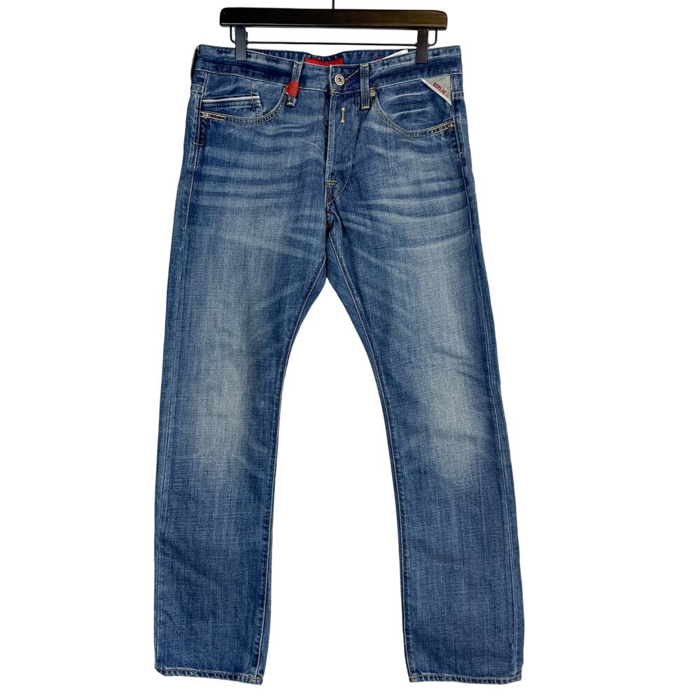 Replay Mens Waitom Slim Leg Jeans Blue - 32x32 32W 32L